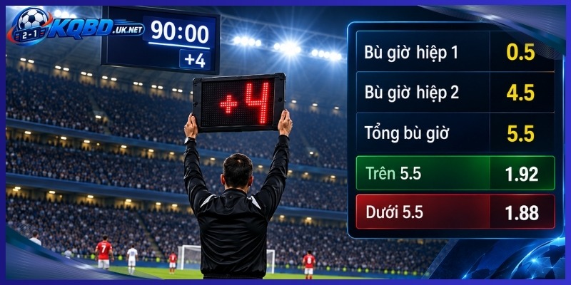Cá độ bóng đá có tính phút bù giờ có thực không? 