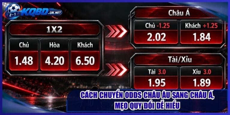 Cách Chuyển Odds Châu Âu Sang Châu Á, Mẹo Quy Đổi Dễ Hiểu