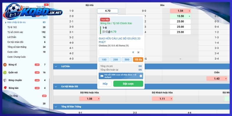 Kèo Tỷ Số Là Gì? Giải Mã Loại Hình Dự Đoán Đầy Sức Hút 2 Loại hình cược theo nhóm kết quả